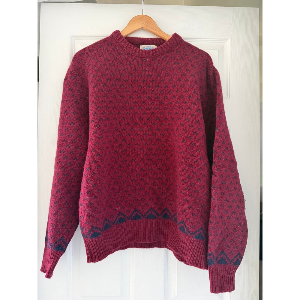 Vintage Chunky Wool Royal‎ North Mills Outfitters Sweater Cottage Cabincore